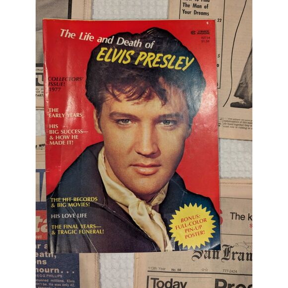 Elvis Presley Newspaper Lot 1977 Death Coverage + Magazine Memorabilia (5) - Picture 2 of 6